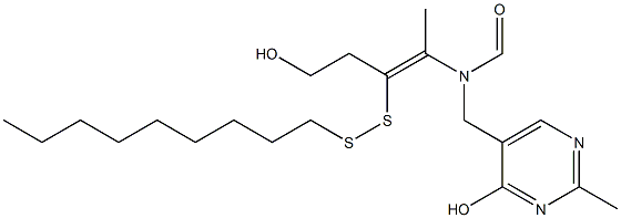 N-[(Z)-1-Methyl-2-nonyldithio-4-hydroxy-1-butenyl]-N-(2-methyl-4-hydroxypyrimidin-5-ylmethyl)formamide Struktur