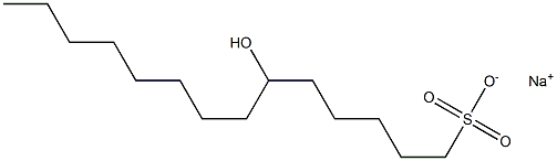 6-Hydroxytetradecane-1-sulfonic acid sodium salt Struktur