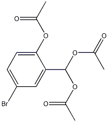 4-Bromo-2-(diacetoxymethyl)phenol acetate Struktur