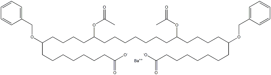 Bis(9-benzyloxy-14-acetyloxystearic acid)barium salt Struktur