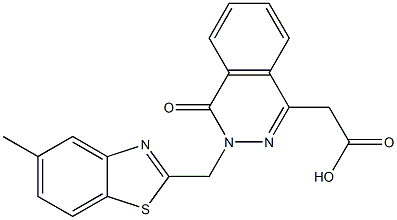 3-[(5-Methyl-2-benzothiazolyl)methyl]-3,4-dihydro-4-oxophthalazine-1-acetic acid Struktur