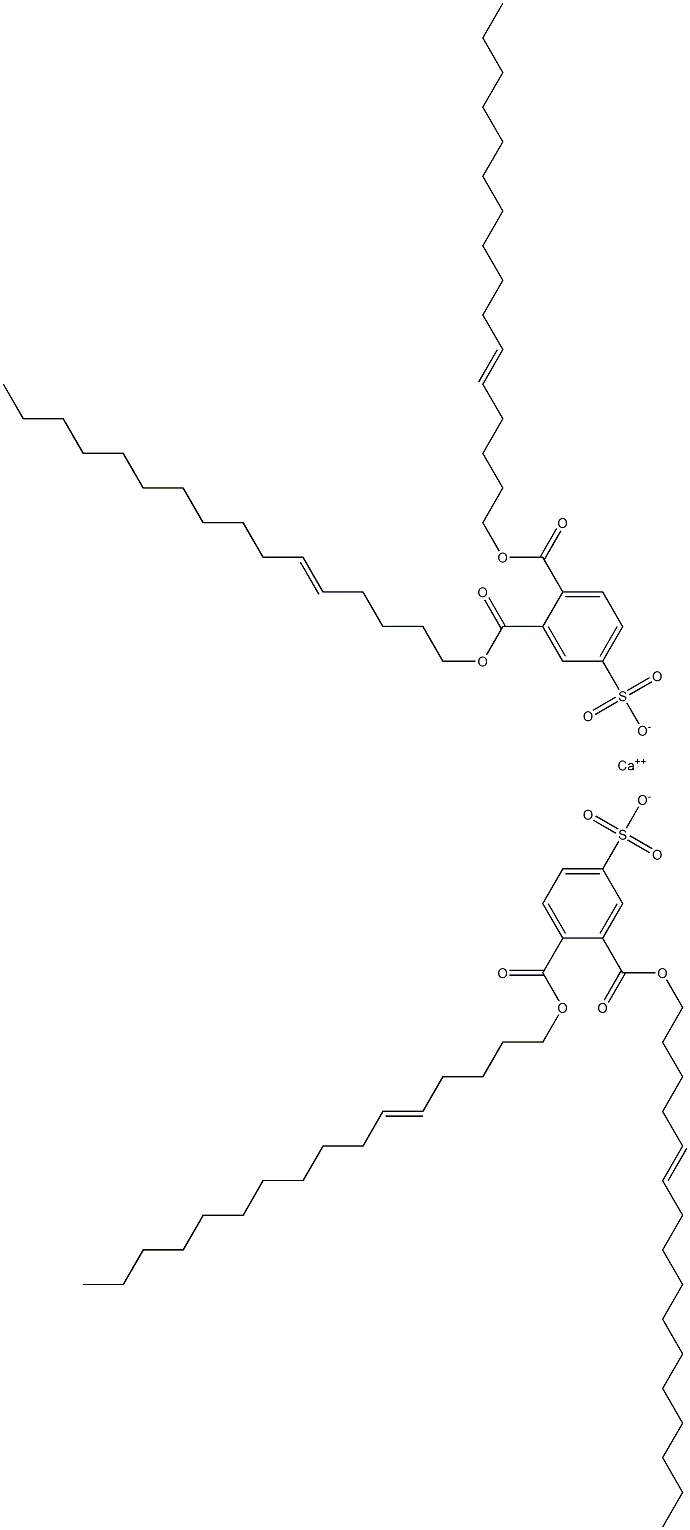 Bis[3,4-di(5-hexadecenyloxycarbonyl)benzenesulfonic acid]calcium salt Struktur