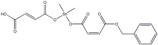 3,3'-[Dimethylstannanediylbis(oxycarbonyl)]bis[(Z)-acrylic acid benzyl] ester Struktur