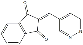 2-(4-Pyridazinylmethylene)indane-1,3-dione Struktur