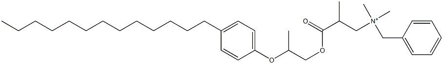 N,N-Dimethyl-N-benzyl-N-[2-[[2-(4-tridecylphenyloxy)propyl]oxycarbonyl]propyl]aminium Struktur