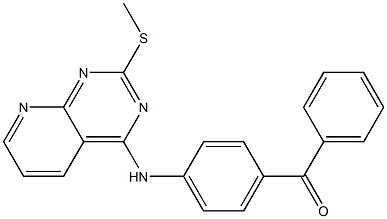 4-[4-Benzoylanilino]-2-(methylthio)pyrido[2,3-d]pyrimidine Struktur