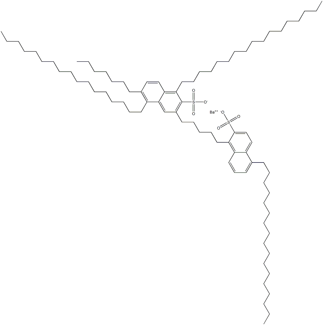 Bis(1,5-diheptadecyl-2-naphthalenesulfonic acid)barium salt Struktur