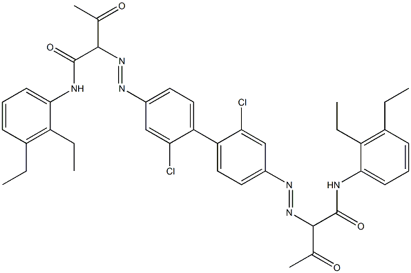 4,4'-Bis[[1-(2,3-diethylphenylamino)-1,3-dioxobutan-2-yl]azo]-2,2'-dichloro-1,1'-biphenyl Struktur