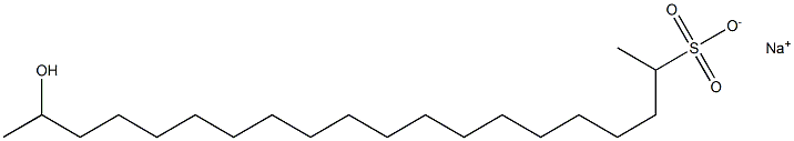 19-Hydroxyicosane-2-sulfonic acid sodium salt Struktur