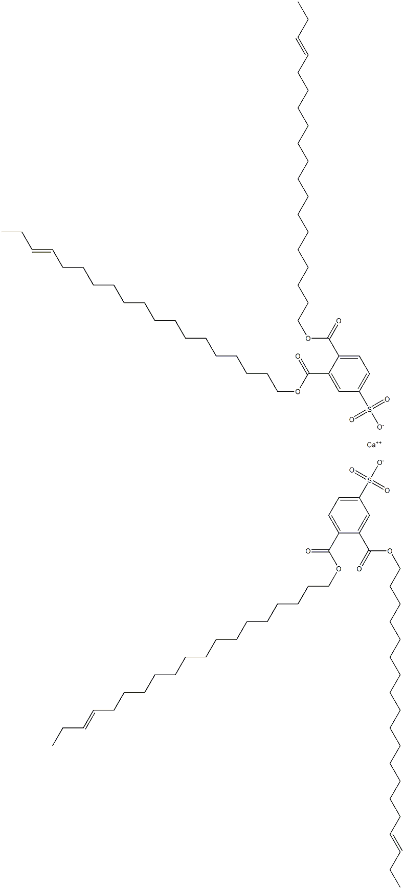 Bis[3,4-di(16-nonadecenyloxycarbonyl)benzenesulfonic acid]calcium salt Struktur