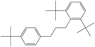 1-(2,6-Di-tert-butylphenyl)-3-(4-tert-butylphenyl)propane Struktur