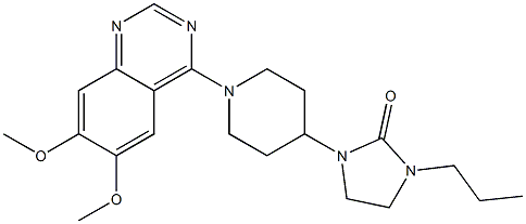 1-[1-(6,7-Dimethoxyquinazolin-4-yl)piperidin-4-yl]-3-propylimidazolidin-2-one Struktur