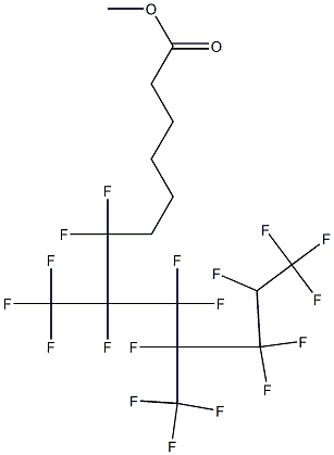 7,7,8,9,9,10,11,11,12,13,13,13-Dodecafluoro-8,10-bis(trifluoromethyl)tridecanoic acid methyl ester Struktur