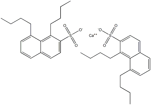 Bis(1,8-dibutyl-2-naphthalenesulfonic acid)calcium salt Struktur