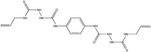 N-(((prop-2-enylamino)thioxomethyl)amino)((4-((2-((prop-2-enylamino)thioxomethyl)hydrazino)carbonylamino)phenyl)amino)formamide Struktur