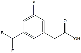 BENZENEACETIC ACID, 3-(DIFLUOROMETHYL)-5-FLUORO- Struktur