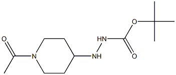 TERT-BUTYL 2-(1-ACETYLPIPERIDIN-4-YL)HYDRAZINECARBOXYLATE Struktur