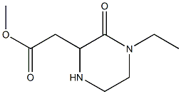 Methyl 2-(4-ethyl-3-oxo-2-piperazinyl)acetate Struktur