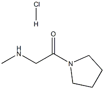 2-(Methylamino)-1-(1-pyrrolidinyl)-1-ethanonehydrochloride Struktur