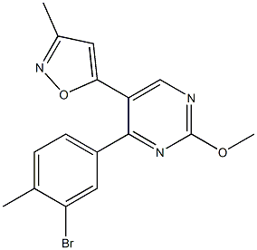 5-(4-(3-Bromo-4-methylphenyl)-2-methoxypyrimidin-5-yl)-3-methylisoxazole Struktur