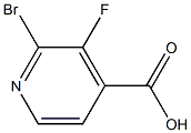 2-Bromo-3-fluoro-4-pyridinecarboxylic acid Struktur