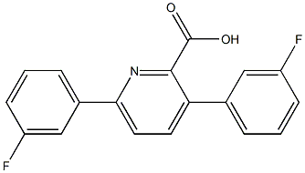 3,6-Bis(3-fluorophenyl)picolinic acid Struktur