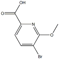 3-Bromo-2-methoxy-6-pyridinecarboxylic acid Struktur