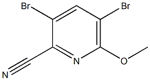 2-Cyano-3,5-dibromo-6-methoxypyridine Struktur