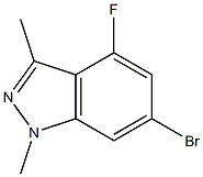 6-Bromo-4-fluoro-1,3-dimethyl-1H-indazole Struktur