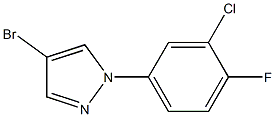 4-bromo-1-(3-chloro-4-fluorophenyl)-1H-pyrazole Struktur