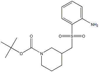 3-(2-Amino-benzenesulfonylmethyl)-piperidine-1-carboxylic acid tert-butyl ester Struktur