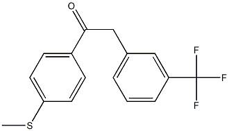 1-(4-(methylthio)phenyl)-2-(3-(trifluoromethyl)phenyl)ethanone Struktur