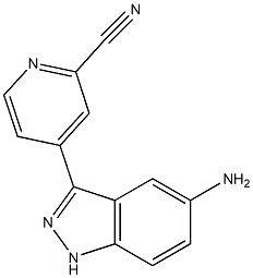 4-(5-amino-1H-indazol-3-yl)pyridine-2-carbonitrile Struktur