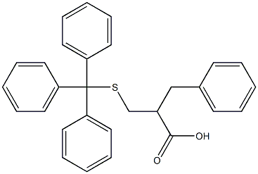 3-Tritylmercapto-2-benzyl-propionic acid Struktur