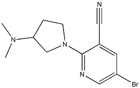 5-bromo-2-(3-(dimethylamino)pyrrolidin-1-yl)pyridine-3-carbonitrile Struktur