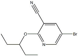 5-bromo-2-(pentan-3-yloxy)pyridine-3-carbonitrile Struktur