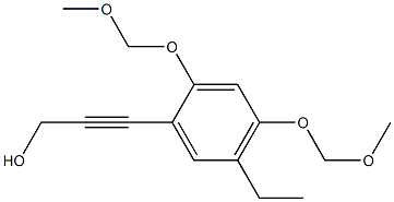 3-(5-ethyl-2,4-bis(MethoxyMethoxy)phenyl)prop-2-yn-1-ol Struktur