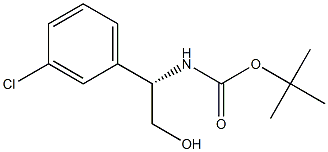 (S)-(1-(3-Chlorophenyl)-2-hydroxyethyl)carbamic acid tert-butyl ester Struktur