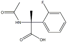 (R)-2-acetamido-2-(2-fluorophenyl)propionic acid Struktur