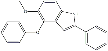 4-phenoxy-5-methoxy-2-phenyl-1H-indole Struktur