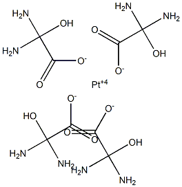 Cis-diamino-glycolic acid platinum Struktur