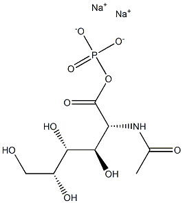 N-Acetyl-D-galactosamine-1-phosphate disodium salt Struktur