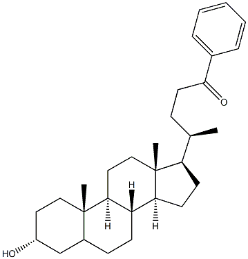 (3ALPHA)-3-HYDROXY-24-PHENYLCHOLAN-24-ONE Struktur