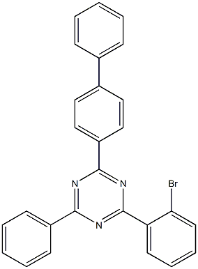 2-Biphenyl-4-yl-4-(2-bromo-phenyl)-6-phenyl-1,3,5-triazine Struktur