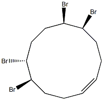 [5R-(5R*,6R*,9R*,10S*)]-5,6,9,10-Tetrabromocyclododecene Struktur