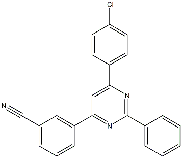 3-(6-(4-chlorophenyl)-2-phenylpyrimidin-4-yl)benzonitrile Struktur