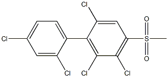 4-METHYLSULFONYL-2,2',4',5,6-PENTACHLOROBIPHENYL Struktur