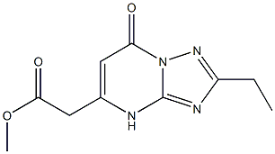 METHYL (2-ETHYL-7-OXO-4,7-DIHYDRO[1,2,4]TRIAZOLO[1,5-A]PYRIMIDIN-5-YL)ACETATE Struktur