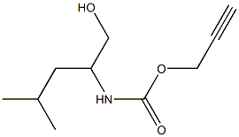 (1-HYDROXYMETHYL-3-METHYL-BUTYL)-CARB-AMIC ACID PROP-2-YNYL ESTER Struktur