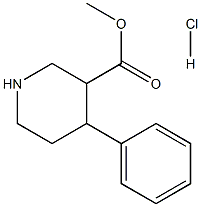 METHYL 4-PHENYLPIPERIDINE-3-CARBOXYLATE HYDROCHLORIDE Struktur